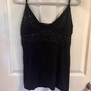 Y2K Bedazzled Flowy Tank